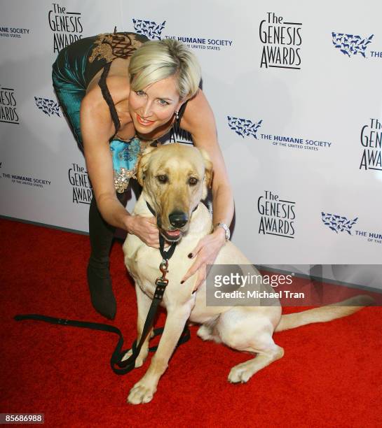 Heather Mills and Marley arrive to the 23rd Annual Genesis Awards held at The Beverly Hilton on March 28, 2009 in Beverly Hills, California.