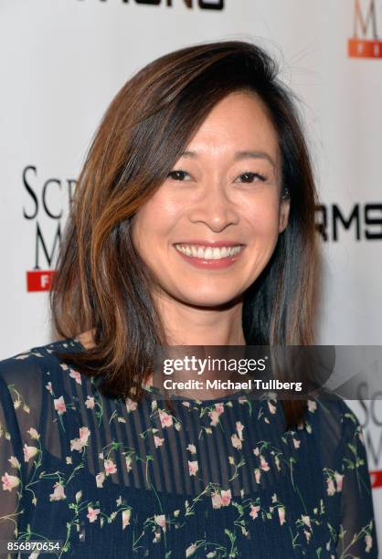 Actress Camille Chen attends the premiere of Screen Media Films' "Armstrong" at Laemmle's Music Hall Theatre on October 2, 2017 in Beverly Hills,...