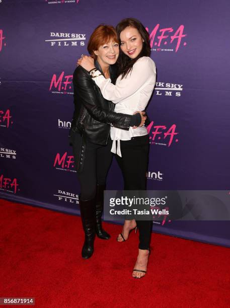 Frances Fisher and daughter Francesca Eastwood at the premiere of Dark Sky Films' "M.F.A." at The London West Hollywood on October 2, 2017 in West...