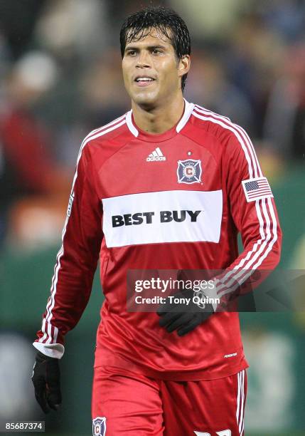 Wilman Conde of the Chicago Fire during an MLS match against D.C. United at RFK Stadium on March 28, 2009 in Washington, DC. The game ended in a 1-1...