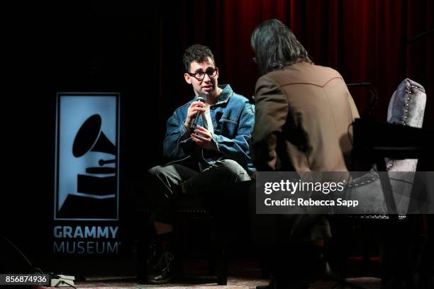 Jack Antonoff of Bleachers speaks with GRAMMY Museum Executive Director Scott Goldman at The Drop: Bleachers at The GRAMMY Museum on October 2, 2017...