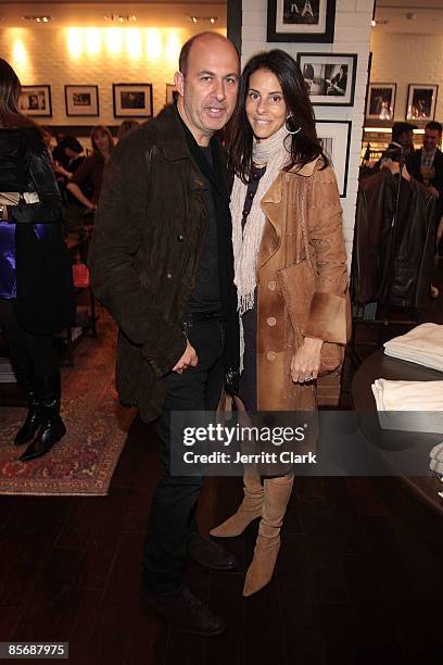 Designer John Varvatos and wife Joyce Varvatos attend a brunch at the new redesigned John Varvatos Soho Boutique on March 28, 2009 in New York City.