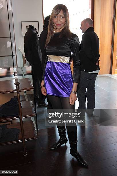 Tia Walker attends a brunch at the new redesigned John Varvatos Soho Boutique on March 28, 2009 in New York City.
