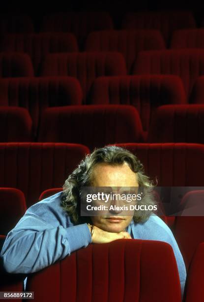 Portrait session of French actor Niels Arestrup on March 4, 1990 in France.