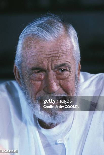 Le réalisateur américain John Huston à Puerto Vallarta le 8 avril 1982, Mexique.