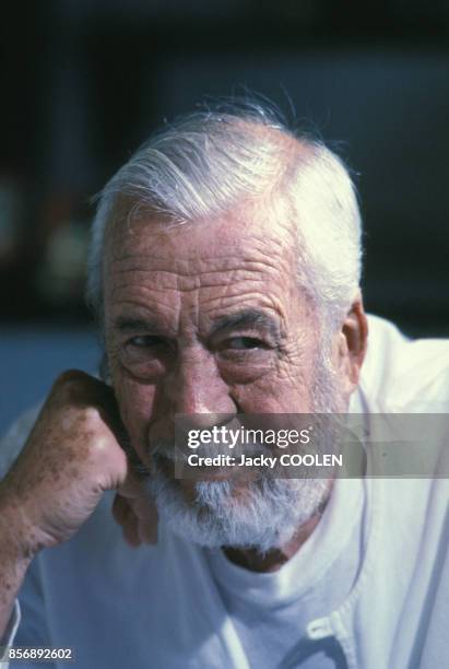 Le réalisateur américain John Huston à Puerto Vallarta le 8 avril 1982, Mexique.