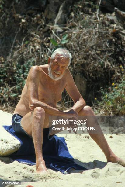 Le réalisateur américain John Huston à Puerto Vallarta le 8 avril 1982, Mexique.