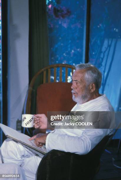 Le réalisateur américain John Huston à Puerto Vallarta le 8 avril 1982, Mexique.