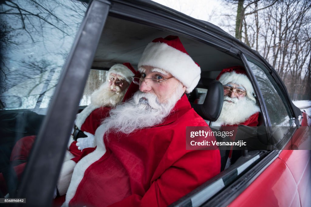 Santa's at car