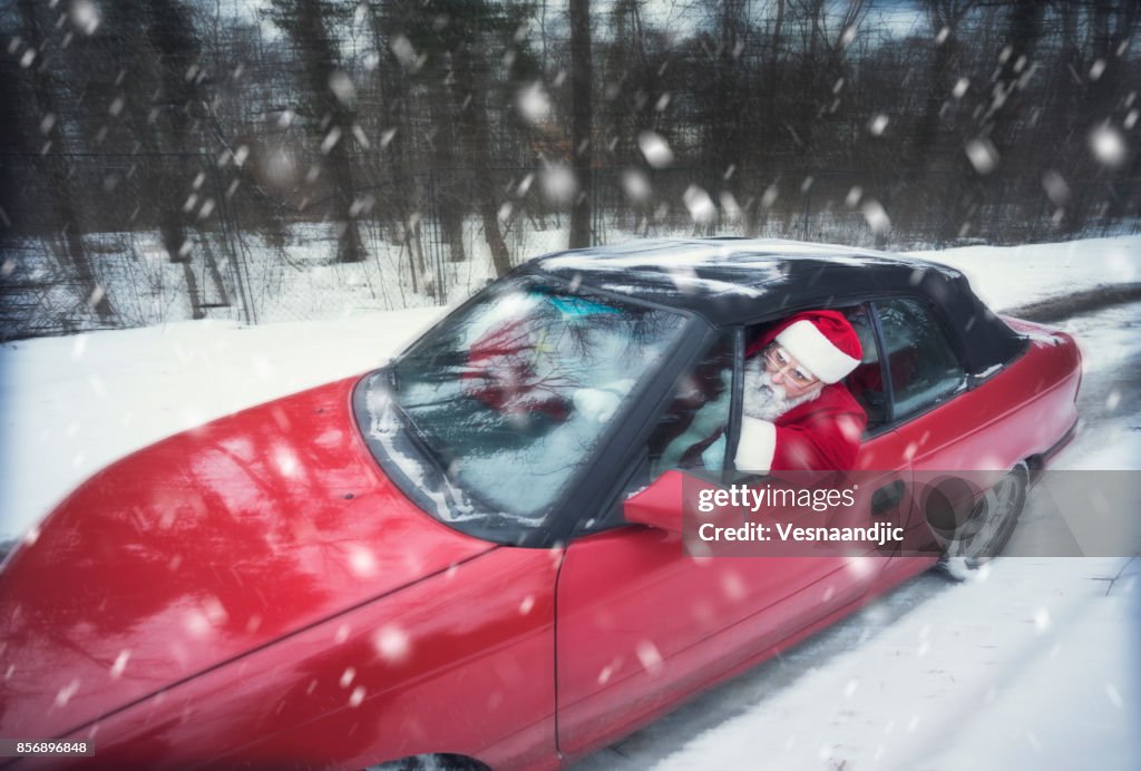 Santa's at car