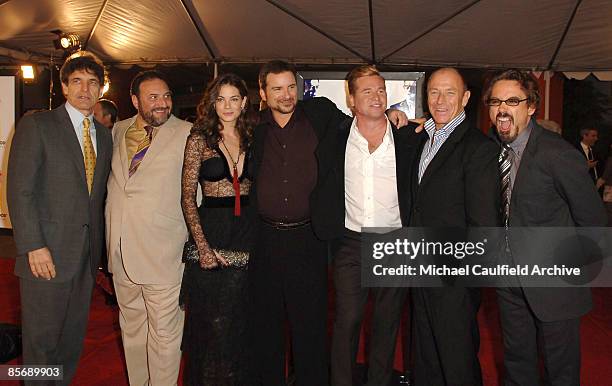 Alan Horne, President and COO of Warner Bros. Entertainment, Joel Silver, producer, Michelle Monaghan, Shane Black, director, Val Kilmer, Corbin...