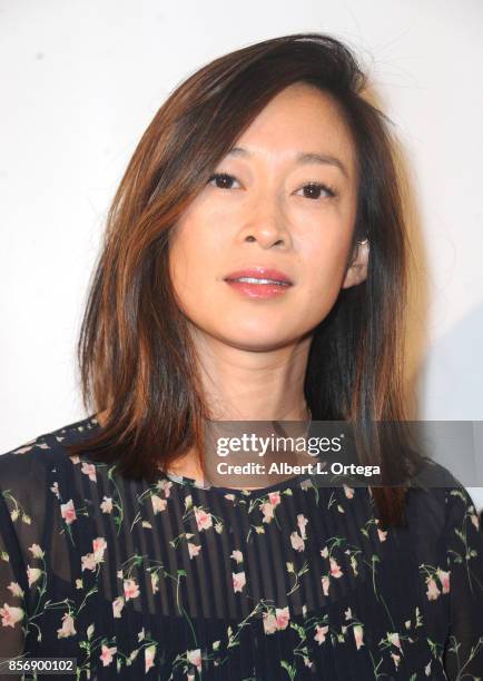 Actress Camille Chen arrives for the premiere of Screen Media Films' "Armstrong" held at Laemmle's Music Hall Theatre on October 2, 2017 in Beverly...