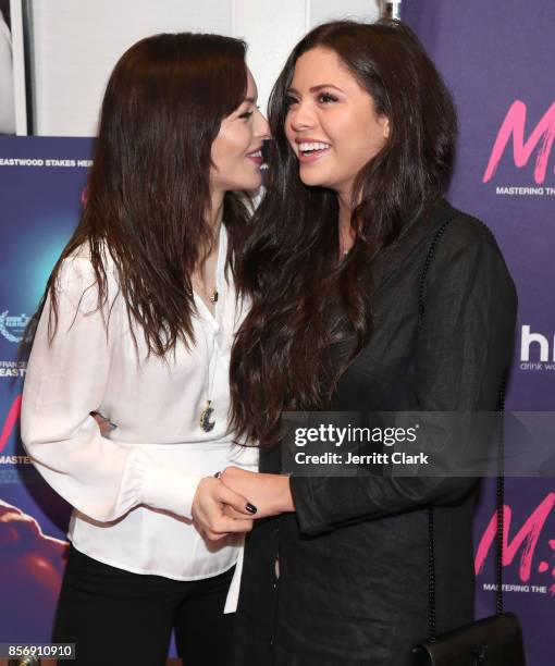 Francesca Eastwood and sister Morgan Eastwood attend the Premiere Of Dark Sky Films' "M.F.A." at The London West Hollywood on October 2, 2017 in West...