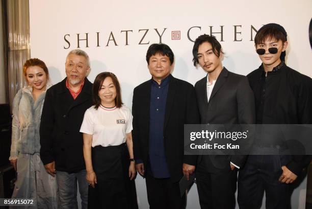 Actress Pang Yi Xi, Zhao Lei, designer Wang Chen Tsai-Hsia from Schiatzy Chen, director Huo Jian Qi from movie Ru Ying Sui Xin, actors Chen Xiao and...