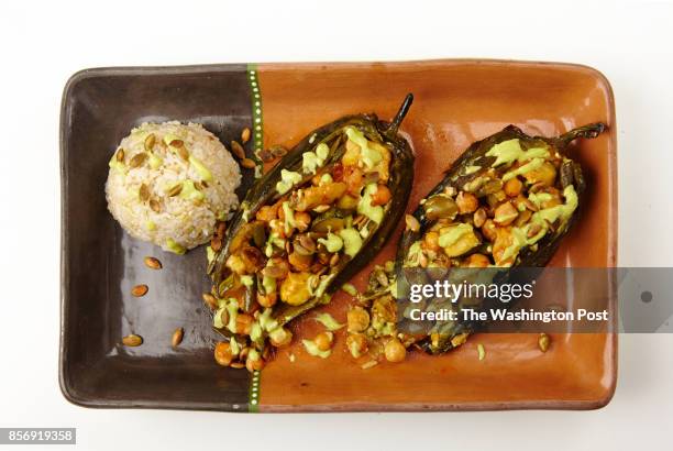 Roasted Chiles Rellenos with Avocado Sauce For FD-WeeknightVegetarianAug14,