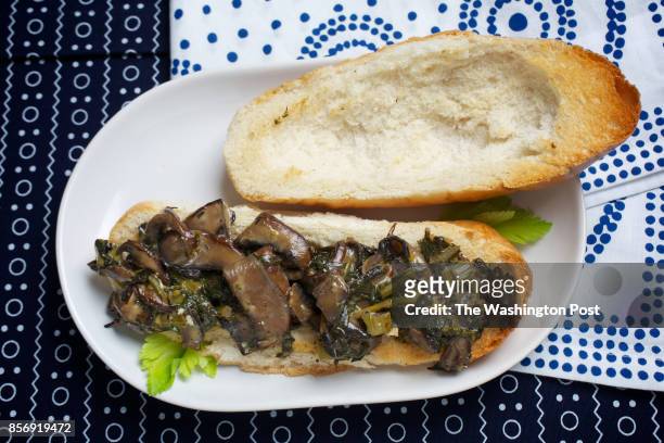 Philly-Style Portobello, Broccoli Rabe and Cheese Sandwiches .