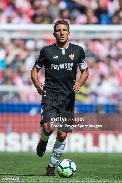 Daniel Filipe Martins Carrico of Sevilla FC during the La Liga 2017-18 match between Atletico de Madrid and Sevilla FC at the Wanda Metropolitano on...