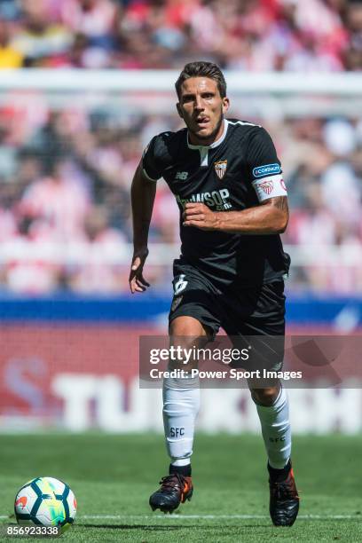 Daniel Filipe Martins Carrico of Sevilla FC during the La Liga 2017-18 match between Atletico de Madrid and Sevilla FC at the Wanda Metropolitano on...