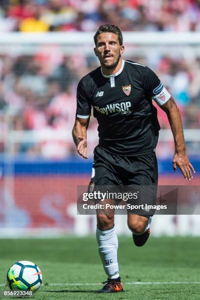 Daniel Filipe Martins Carrico of Sevilla FC during the La Liga 2017-18 match between Atletico de Madrid and Sevilla FC at the Wanda Metropolitano on...