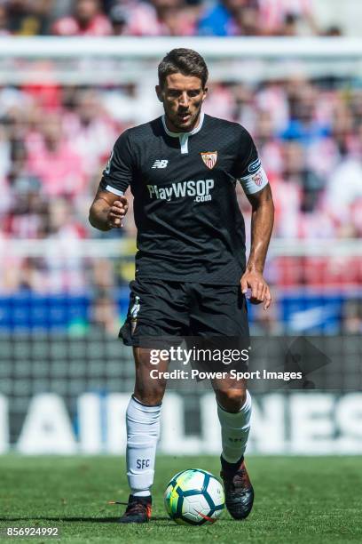 Daniel Filipe Martins Carrico of Sevilla FC in action during the La Liga 2017-18 match between Atletico de Madrid and Sevilla FC at the Wanda...