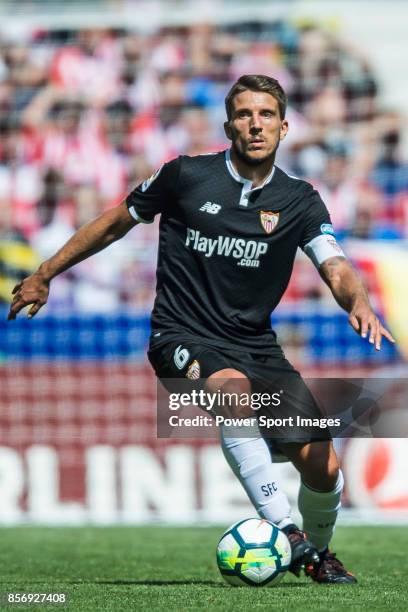 Daniel Filipe Martins Carrico of Sevilla FC in action during the La Liga 2017-18 match between Atletico de Madrid and Sevilla FC at the Wanda...