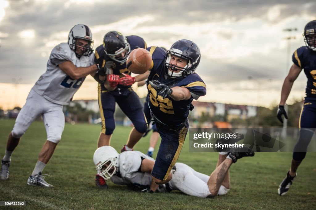 Making a touchdown!