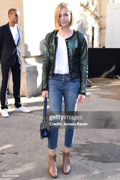 Ekaterina Samsonov is seen arriving at Chanel show during Paris Fashion Week Womenswear Spring/Summer 2018on October 3, 2017 in Paris, France.