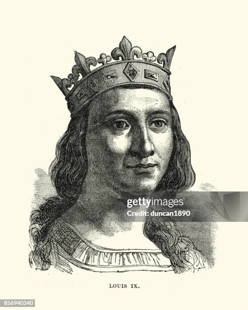 king louis ix of france - st louis stock illustrations