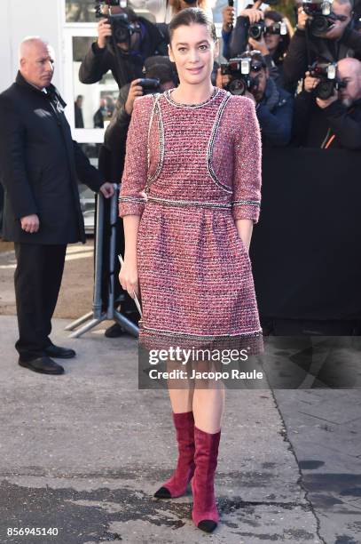 Aurelie Dupont is seen arriving at Chanel show during Paris Fashion Week Womenswear Spring/Summer 2018on October 3, 2017 in Paris, France.