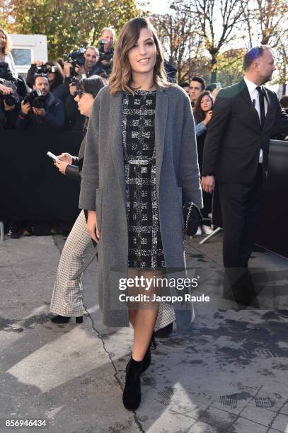 Alma Jodorowsky is seen arriving at Chanel show during Paris Fashion Week Womenswear Spring/Summer 2018on October 3, 2017 in Paris, France.