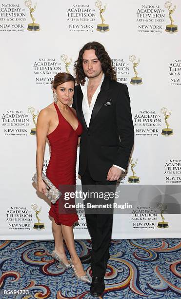 Actress Angel Reed and recording artist Constantine Maroulis attend the 52nd annual New York Emmy Awards gala at the Marriott Marquis on March 29,...