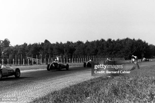 Alberto Ascari, Juan Manuel Fangio, Nino Farina, Ferrari 500, Maserati A6GCM, Grand Prix of Italy, Autodromo Nazionale Monza, 13 September 1953....