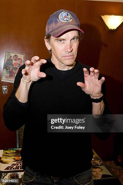 American film actor and musician Bill Moseley attends HorrorHound Weekend Indianapolis, Day 3, at Marriot Indianapolis East on March 29, 2009 in...