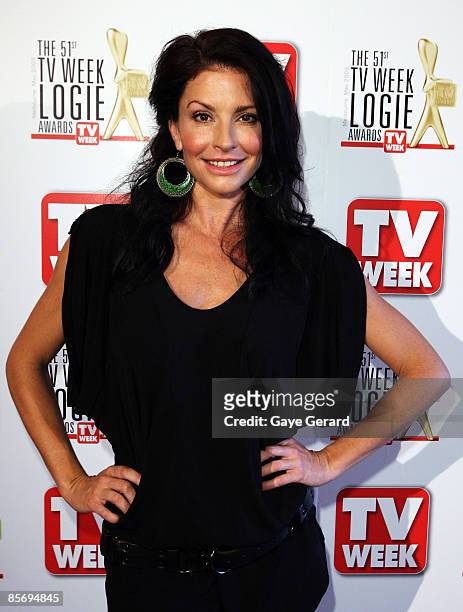 Week Gold Logie Nominees for Most Popular Personality on TV Simmone Jade Mackinnon poses during the nominations announcement for the 51st TV Week...