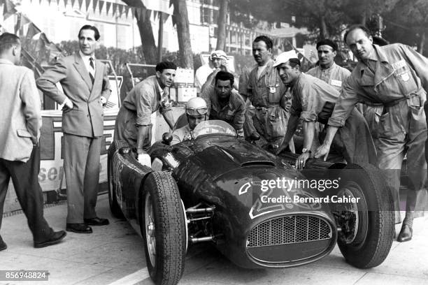 Alberto Ascari, Lancia D50, Grand Prix of Monaco, Circuit de Monaco, 22 May 1955. Alberto Ascari at the wheel of the Lancia D50 in the 1955 Monaco...