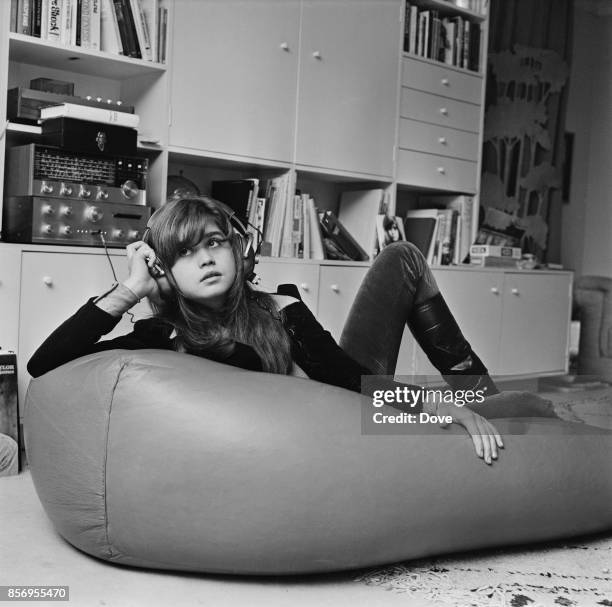 French actress Maria Schneider in London to learn English, UK, 30th November 1970.