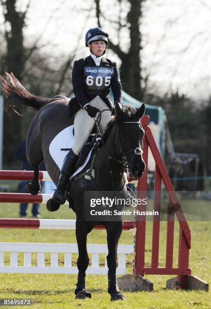 Zara Phillips competes on Tallyho Sambucca during day 2 of the Gatcombe Horse Trials on March 29, 2009 at Gatcombe Park, Stroud, England.