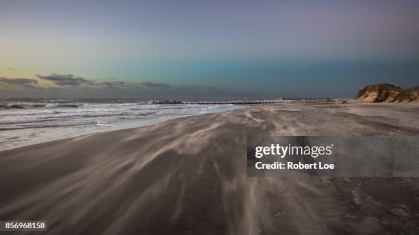 a windy day at folly beach - painting art product stock pictures, royalty-free photos & images