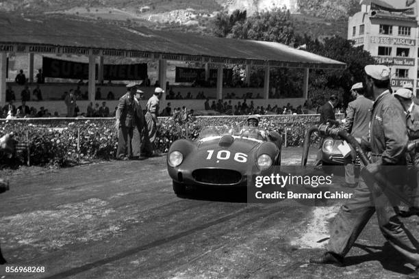 Luigi Musso, Ferrari 250 Testa Rossa, Targa Florio, Sicily, 05 November 1956.