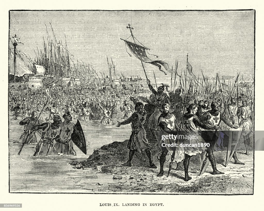 Siebten Kreuzzug, Louis IX Landung in Ägypten