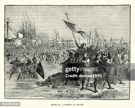Seventh Crusade, Louis IX landing in Egypt Seventh Crusade, Louis IX landing in Egypt