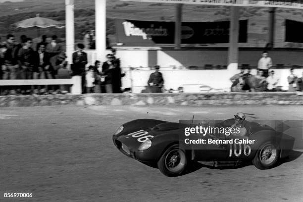 Luigi Musso, Ferrari 250 Testa Rossa, Targa Florio, Sicily, 05 November 1958.