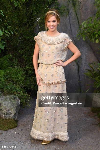 Matilda Lutz attends the Chanel show as part of the Paris Fashion Week Womenswear Spring/Summer 2018 on October 3, 2017 in Paris, France.