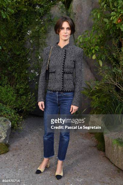 Marine Vacth attends the Chanel show as part of the Paris Fashion Week Womenswear Spring/Summer 2018 on October 3, 2017 in Paris, France.