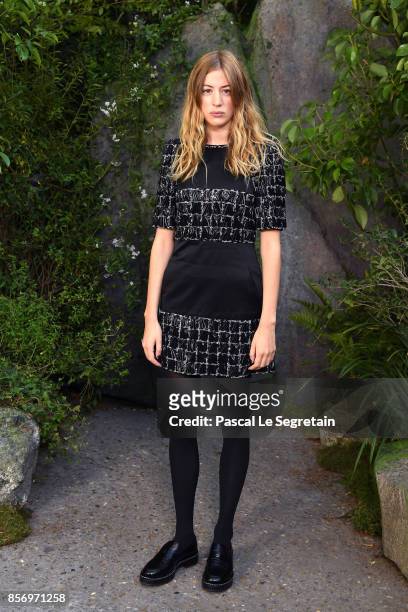 Sigrid Bouaziz attends the Chanel show as part of the Paris Fashion Week Womenswear Spring/Summer 2018 on October 3, 2017 in Paris, France.