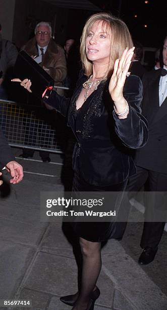 Barbara Streisand at premiere of "Prince of Tides" on February 6, 1992 in London, England.