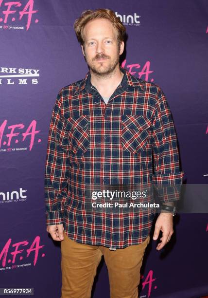 Actor David Sullivan attends the premiere of Dark Sky Films' "M.F.A." at The London West Hollywood on October 2, 2017 in West Hollywood, California.