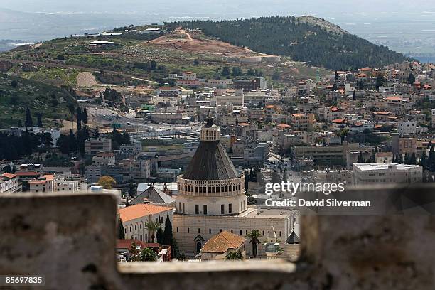 The Church of the Annunciation, believed to be the site of Mary's house where according to biblical tradition the Angel Gabriel appeared and...