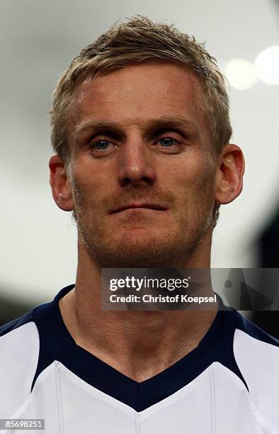 Barry Robson of Scotland is seen before the FIFA 2010 World Cup qualifying match between Netherlands and Scotland at the Arena on March 28, 2009 in...