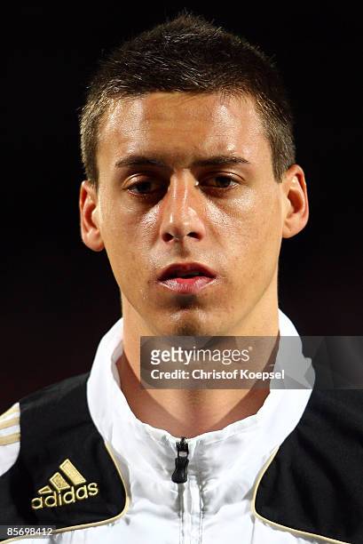 Sandro Wagner of Germany is seen during the U21 International friendly match between Germany and the Netherlands at the Werse stadium on March 27,...